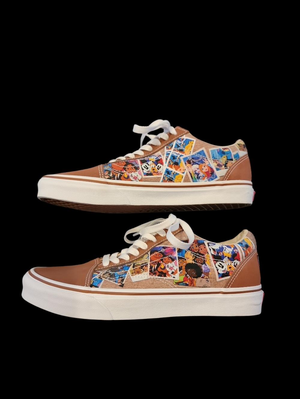 Vans x Disney Old Skool Scrapbook Sneakers Disney 100 Brown Suede Canvas - Picture 3 of 9